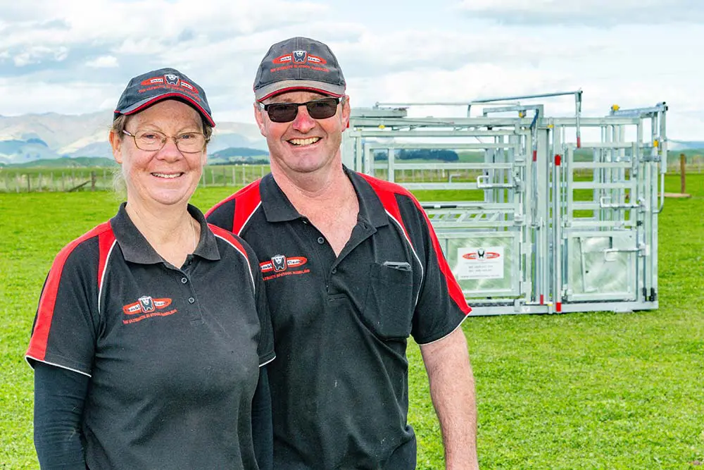 Portrait of founders Wayne and Lynley Coffey, smiling